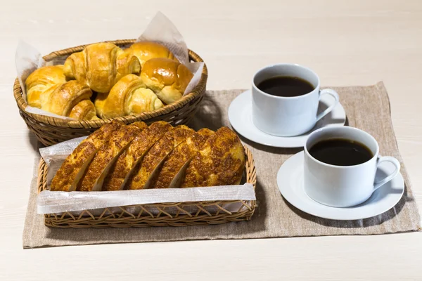 Café e pão — Fotografia de Stock
