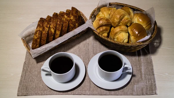 Café e pão — Fotografia de Stock