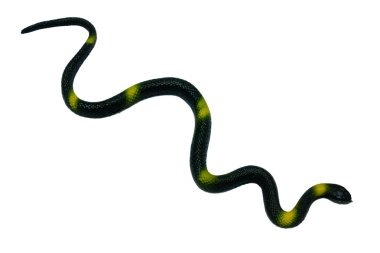 Siyah Sarı şerit plastik yılan