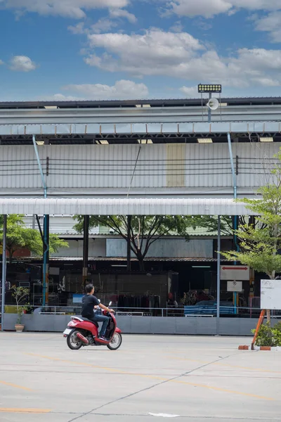 Passeio Humano Motocylce Rua Mercado Lugar Dia — Fotografia de Stock