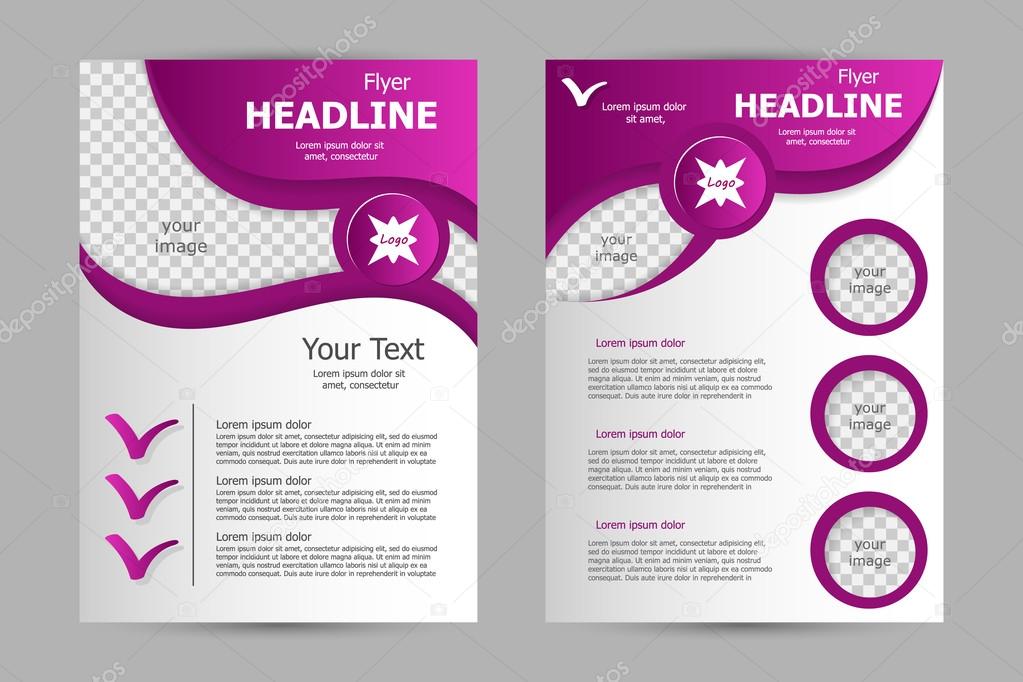 Vector flyer template design