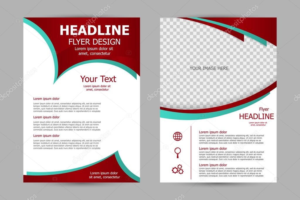 Vector flyer template design