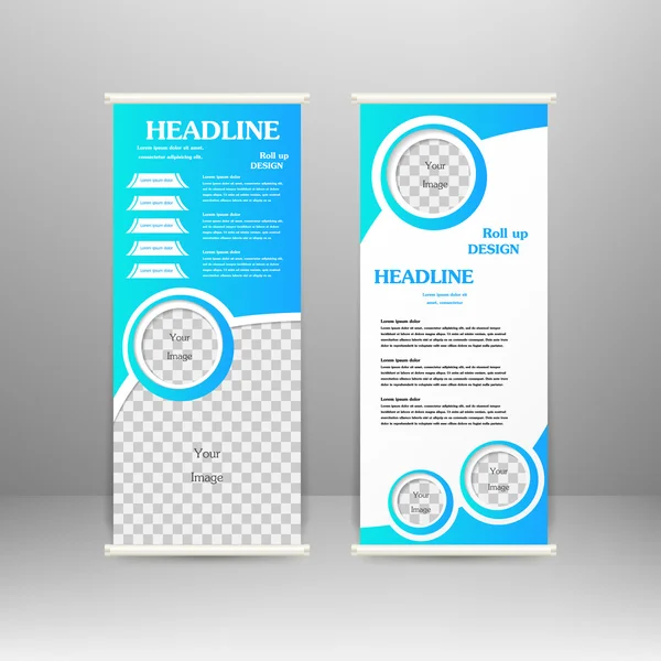Roll up banner — Stock Vector