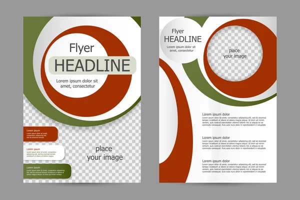 Vector flyer template design — Stock Vector