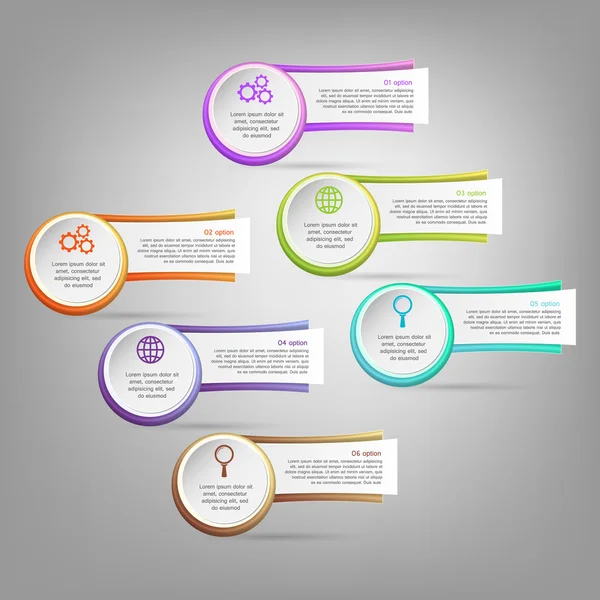 Plantilla de infografías vectoriales — Vector de stock