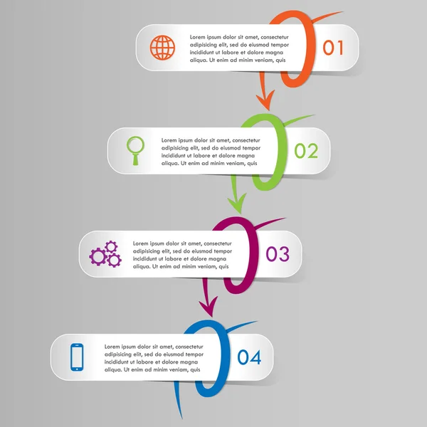 Plantilla de infografías vectoriales — Vector de stock