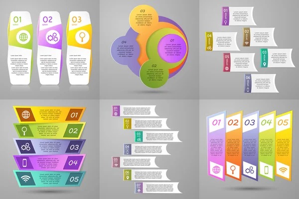 Conjunto de infografías vectoriales — Vector de stock