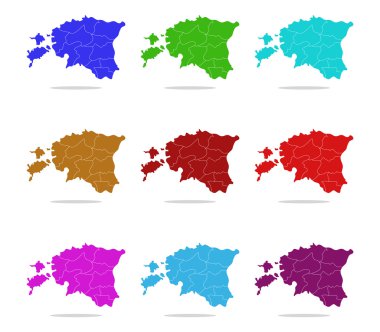 Estonya Haritası bölgeler ile