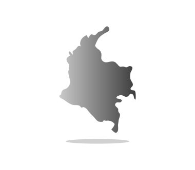 map colombia illustrated and colored