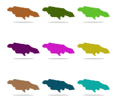 Jamaika harita resimli ve renkli