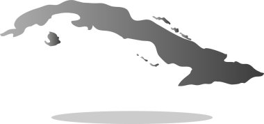 küba haritası resimli ve renkli