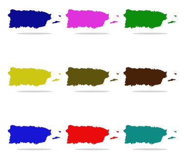 porto riko harita resimli ve renkli