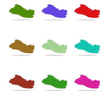 harita El Salvador resimli ve renkli