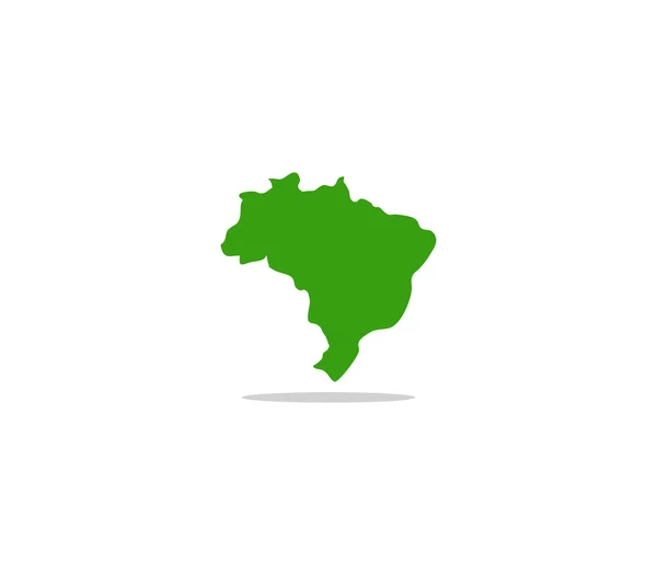 Бразильська карта ілюстрована і кольорова — стокове фото