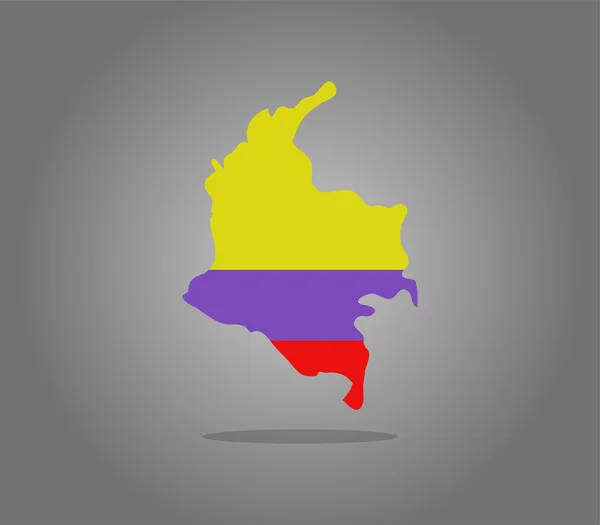 Map colombia illustrated and colored — Stock Fotó