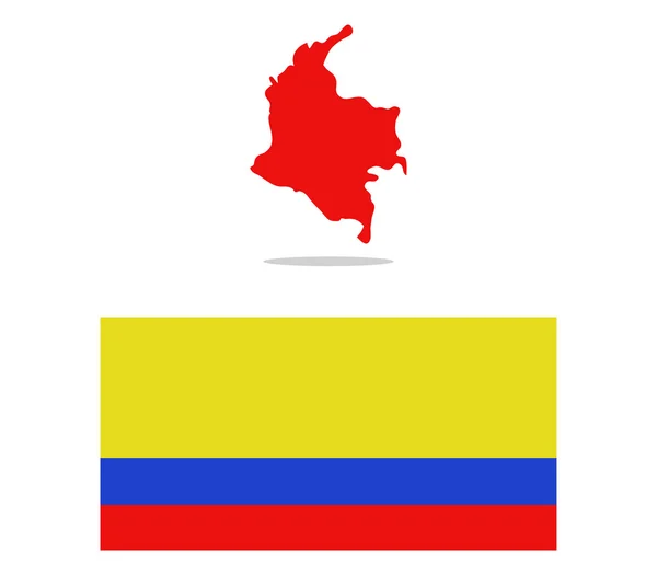 Mapa colombia ilustrado y coloreado — Foto de Stock