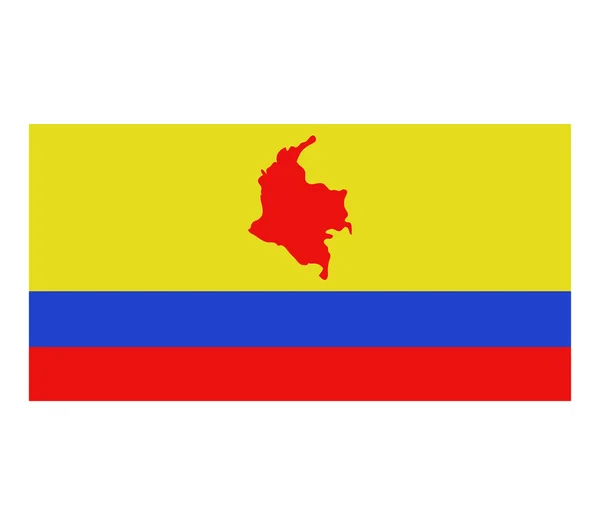 Map colombia illustrated and colored — Stockfoto