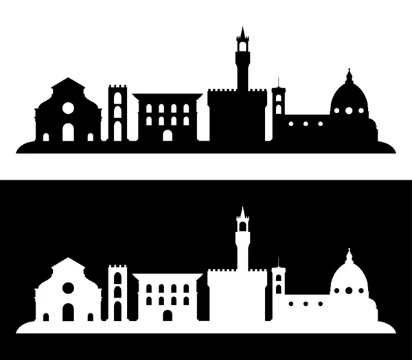 Florence skyline illustrated on a white background — Stock fotografie