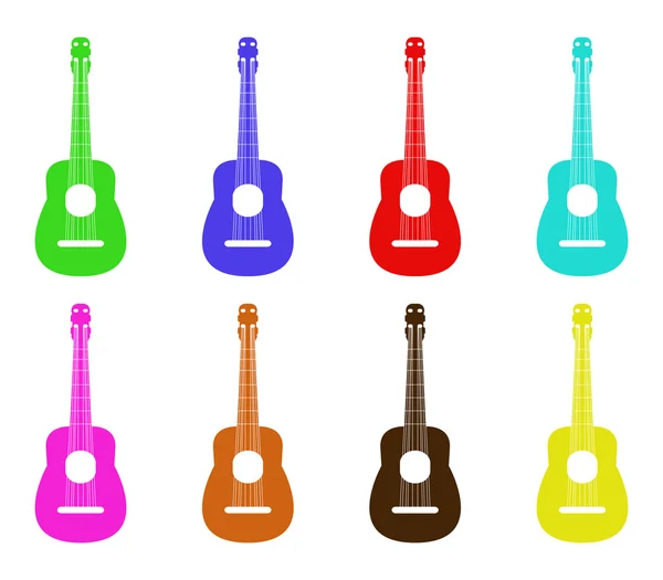 Conjunto de guitarras ilustradas y coloridas —  Fotos de Stock