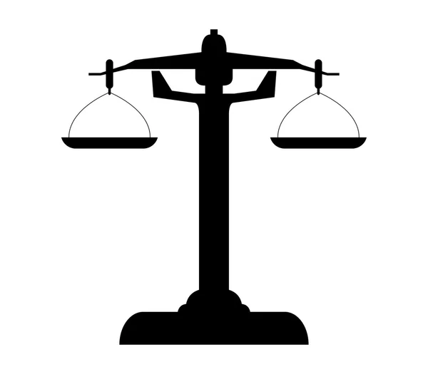 Ícone de equilíbrio mostrado em um fundo branco — Fotografia de Stock