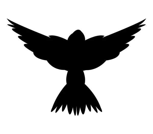 Geïllustreerd silhouet zwaluw op een witte achtergrond — Stockfoto