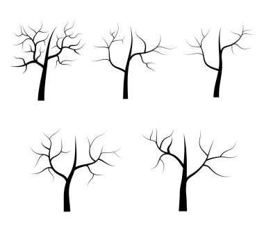 Kuru ağaç beyaz bir arka plan üzerinde resimli