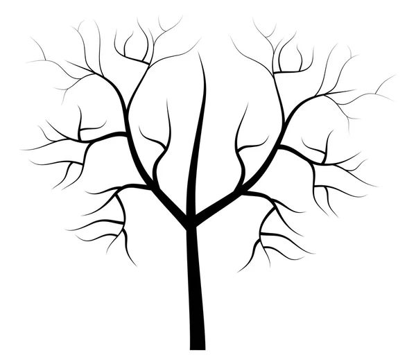 Dry tree illustrated on a white background — Stock Photo, Image