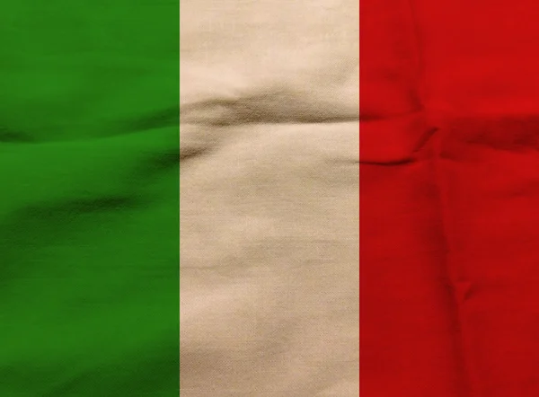 Bandeira italiana ilustrada e colorida — Fotografia de Stock