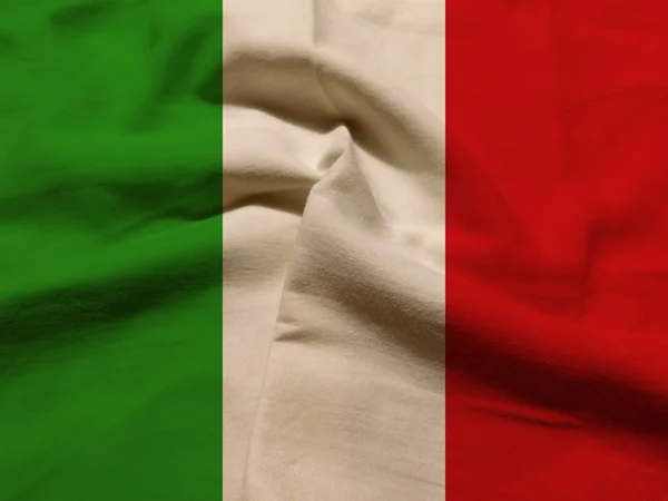 Bandeira italiana ilustrada e colorida — Fotografia de Stock