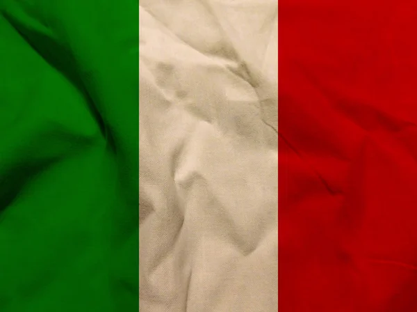 Italienische Flagge bebildert und farbig — Stockfoto