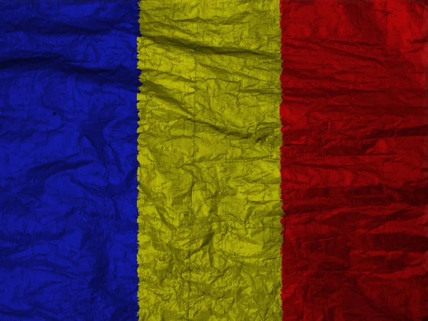 Rumäniens flagga illustrerad och färgade — Stockfoto