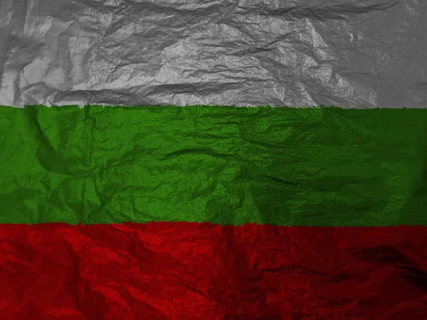 Vlajka Bulharska ilustrované a barevné — Stock fotografie