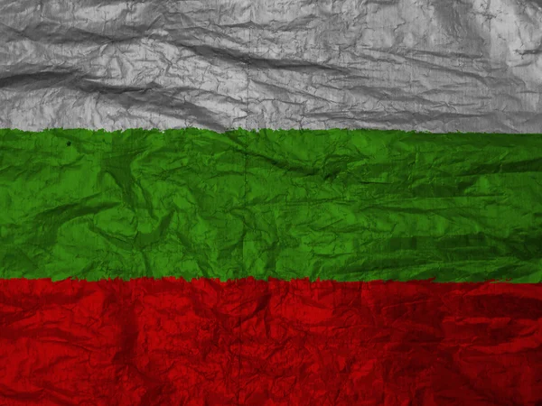 Flagge Bulgariens bebildert und koloriert — Stockfoto