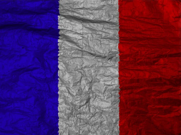 Bandera francia ilustrada y coloreada — Foto de Stock