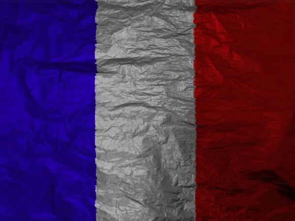 Bandera francia ilustrada y coloreada —  Fotos de Stock