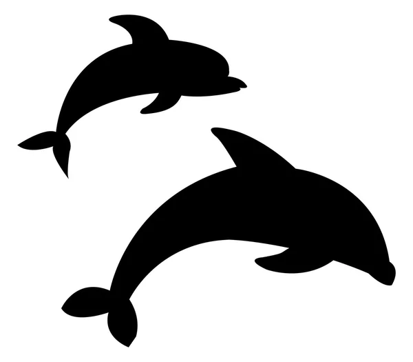 Delfines sobre fondo blanco — Foto de Stock