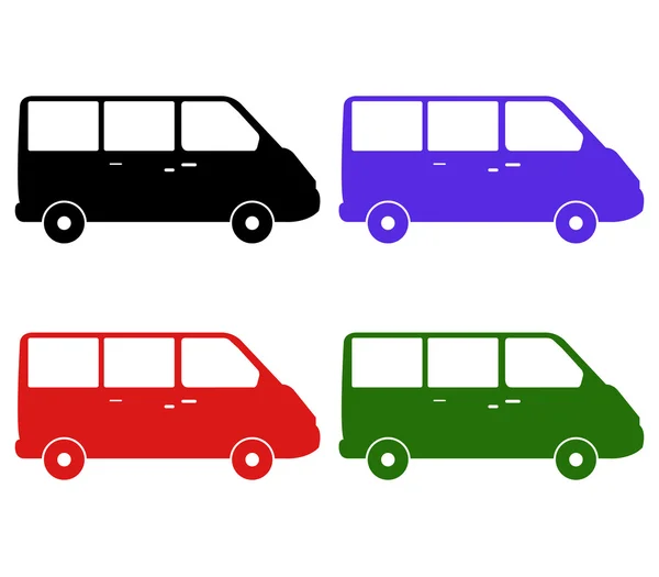 Icon van on white background — Stock Photo, Image