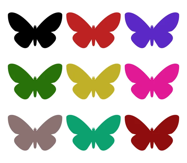 Butterflies on white background — Stock Photo, Image