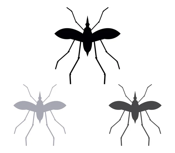 Mosquitos em um fundo branco — Fotografia de Stock