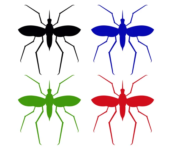 Mosquitoes on a white background — Stock Photo, Image