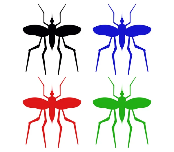 Mosquitoes on a white background — Stock Photo, Image