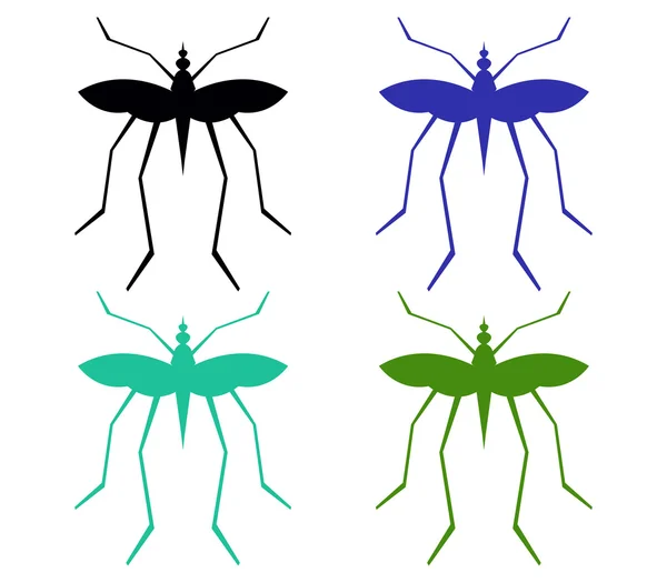 Mosquitoes on a white background — Stock Photo, Image