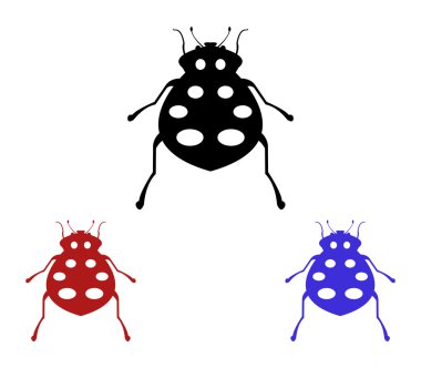 Beyaz bir arka plan üzerinde resimli ladybugs