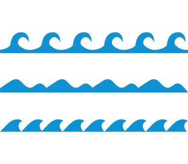 Beyaz bir arka plan üzerinde dalgalar deniz