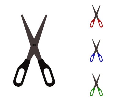 makas simgesi beyaz arka plan üzerinde