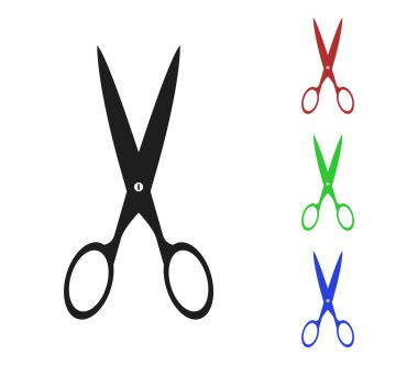 makas simgesi beyaz arka plan üzerinde