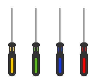 beyaz arkaplanda tornavida simgesi