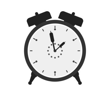 Beyaz arkaplanda alarm saati simgesi