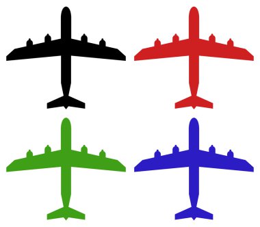 Beyaz arkaplanda uçak simgesi