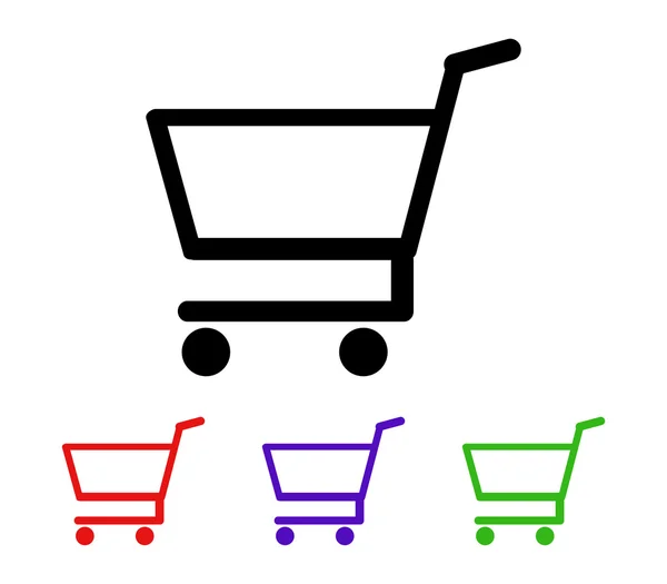 Shopping cart icon on a white background — Stock Photo, Image